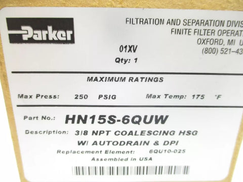 PARKER HN15S-6QUW