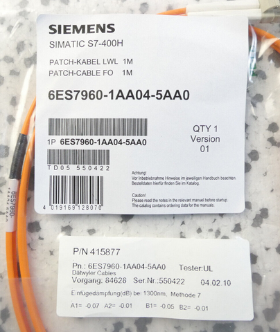 SIEMENS 6ES7960-1AA04-5AA0