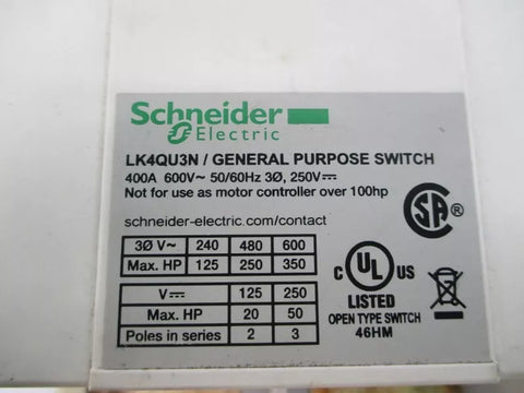 SCHNEIDER ELECTRIC LK4QU3N