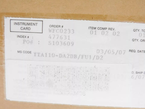 YOKOGAWA YTA110-D-A-2-D-B-FU1-D2