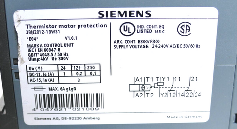 Siemens 3RN2012-1BW31