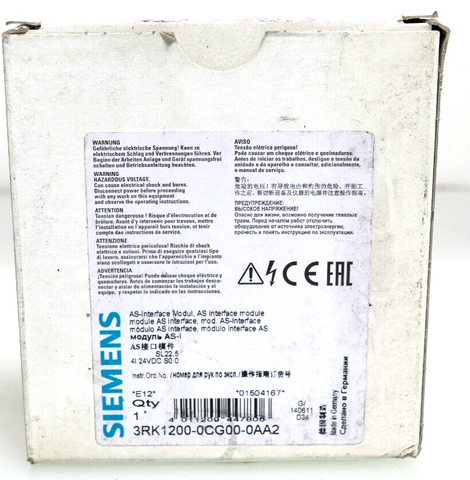 SIEMENS 3RK1200-0CG00-0AA2