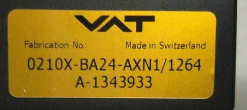 VAT 0210X-BA24-AXN1/1264