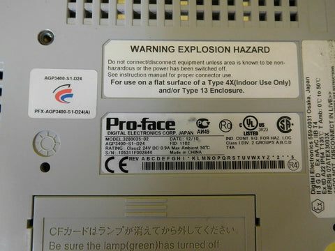 SCHNEIDER ELECTRIC PROFACE AGP3400-S1-D24