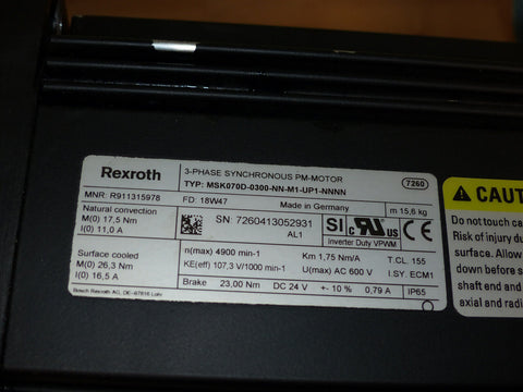 BOSCH REXROTH MSK070D-0300-NN-M1-UP1-NNNN