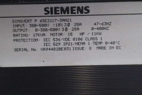 SIEMENS 6SE2117-3AA21