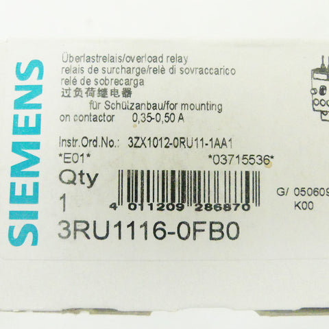 SIEMENS 3RU1116-0FB0