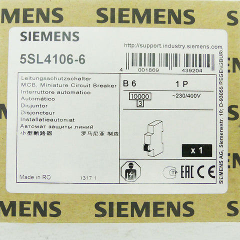 SIEMENS 5SL4106-6