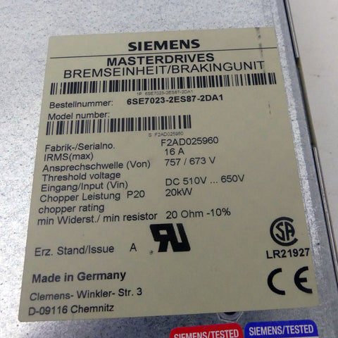 SIEMENS 6SE7-023-2ES87-2DA1