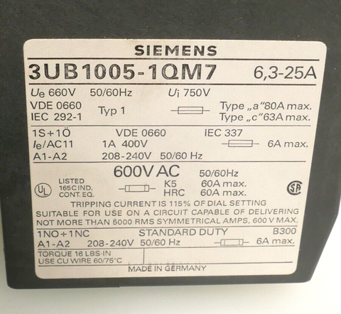 Siemens 3UB1005-1QM7