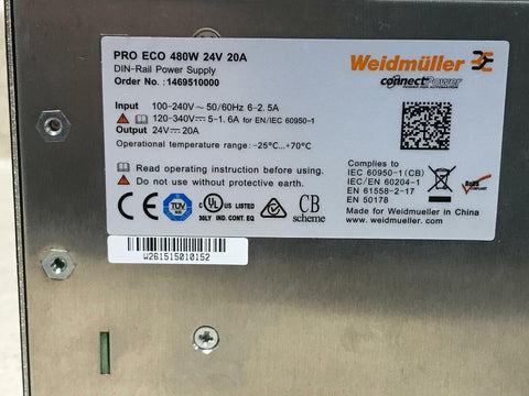 Weidmuller PRO ECO 480W 24V 20A