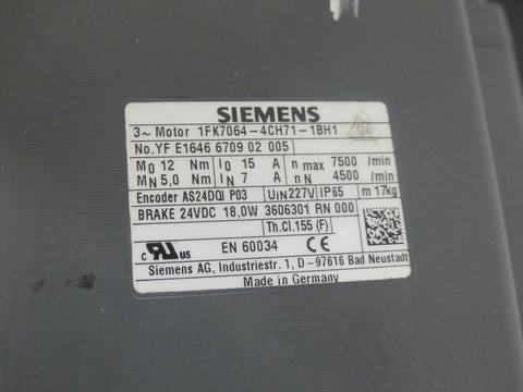 SIEMENS 1FK7064-4CH71-1BH1