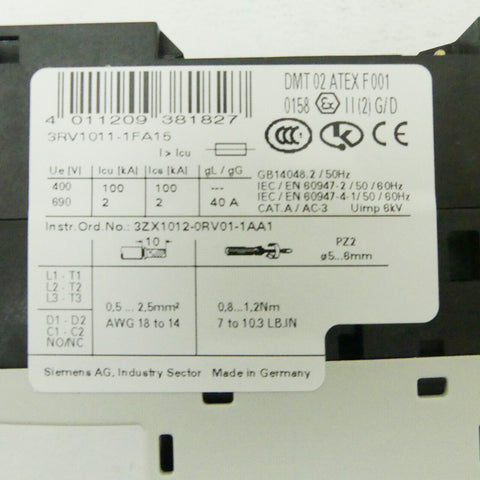 SIEMENS 3RV1011-1FA15