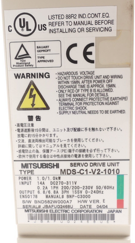 MITSUBISHI MDS-C1-V2-1010