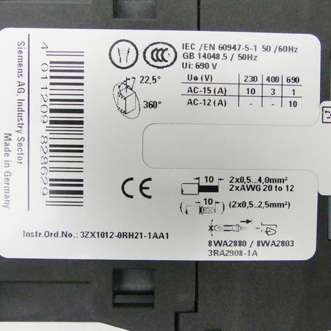 SIEMENS 3RH2140-2BB40 + 3RH2911-2FA22