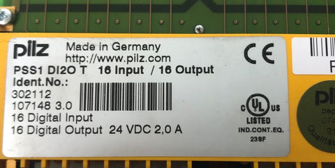 PILZ PSS1 DI2O T EIN-AUSGABE 16E+16A