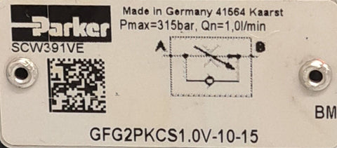 PARKER GFG2PKCS1.0V-10-15