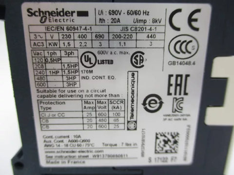 SCHNEIDER ELECTRIC LC2K0601F7