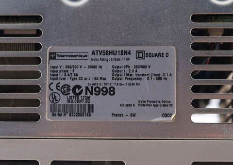 Schneider Electric ATV58HU18N4