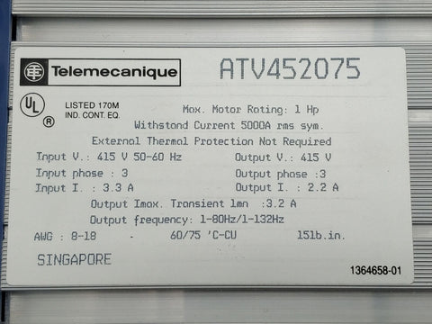 TELEMECANIQUE ATV452075