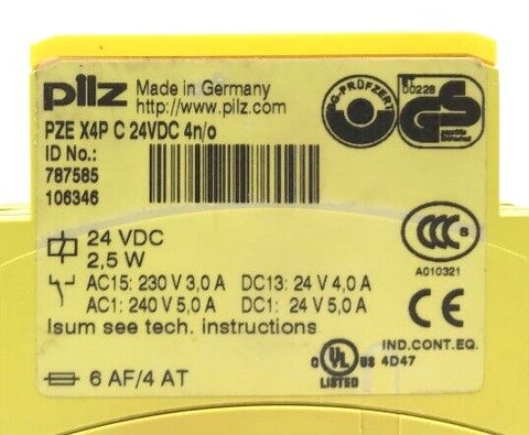 PILZ PZE X4P C 24VDC 4N/O