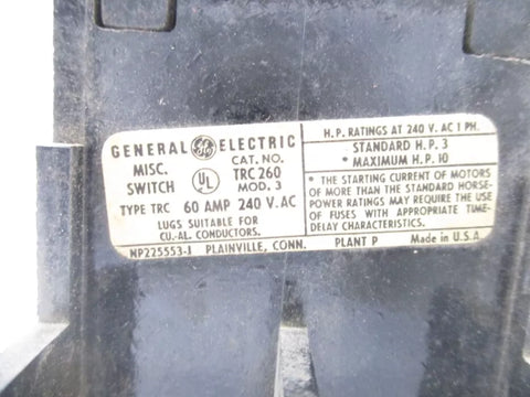 GENERAL ELECTRIC TRC260