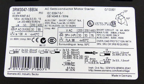 SIEMENS 3RW3047-1BB04