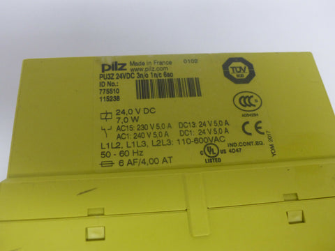 PILZ PU3Z-24VDC-3N/O-1N/C-6SO