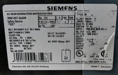 Siemens 3RM1307-3AA04