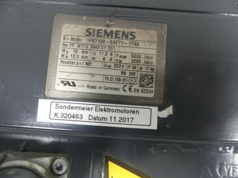 SIEMENS 1FK7100-5AF71-1TA5