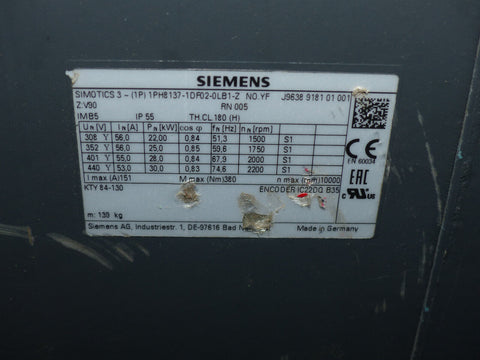 SIEMENS 1PH8137-1DF02-0LB1-Z