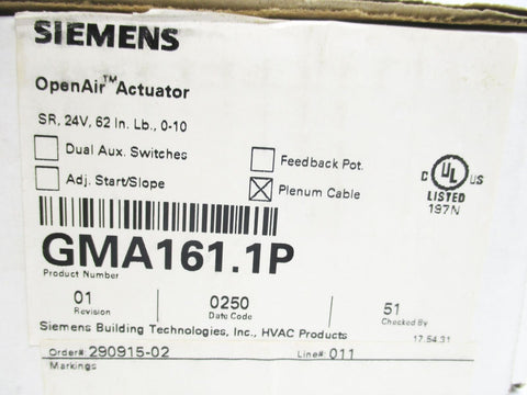 SIEMENS GMA161.1P