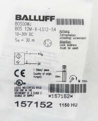 BALLUFF BOS 12M-X-LS12-S4