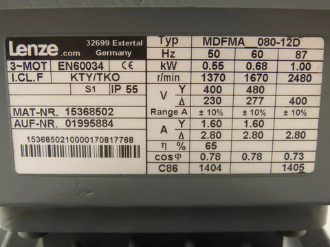 Lenze MDFMA 080-12D