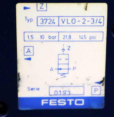 FESTO VLO-2-3/4