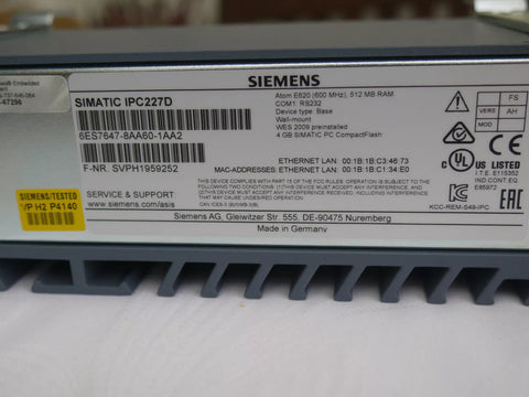 SIEMENS 6ES7647-8AA60-1AA2