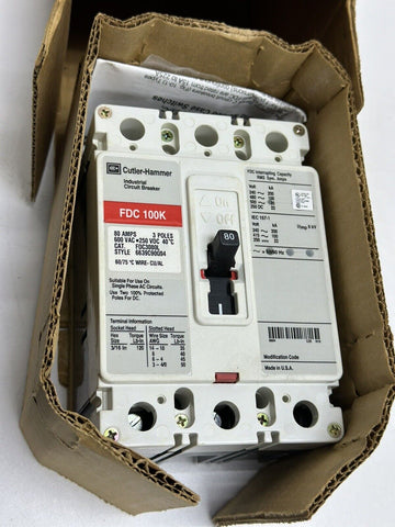 EATON CORPORATION CUTLER HAMMER FDC3080L