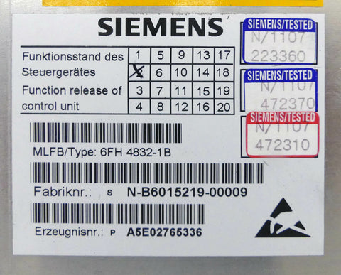 SIEMENS 6FH 4832-1B