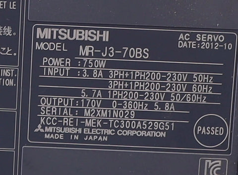 MITSUBISHI MR-J3-70BS