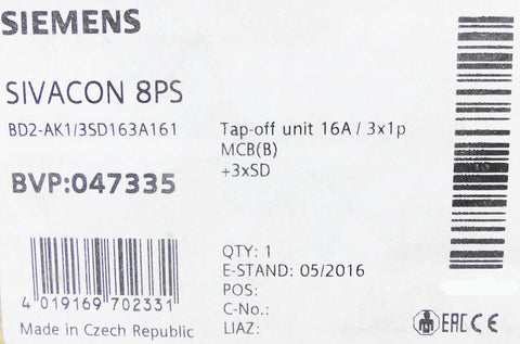 SIEMENS BD2-AK1/3SD163A161