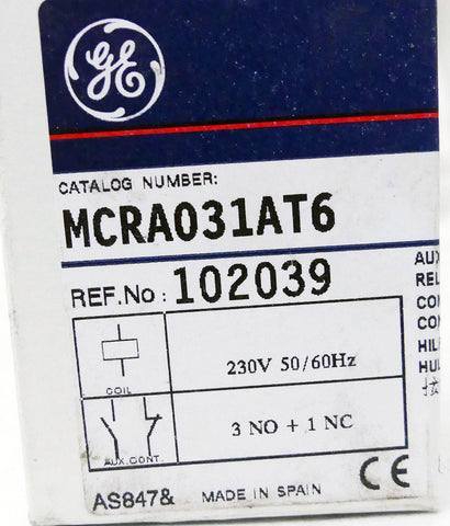 GENERAL ELECTRIC MCRA031AT6