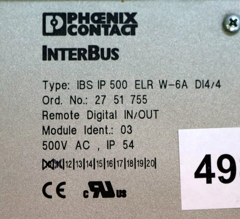 PHOENIX CONTACT  IBS IP 500 ELR W-6A DI4/4