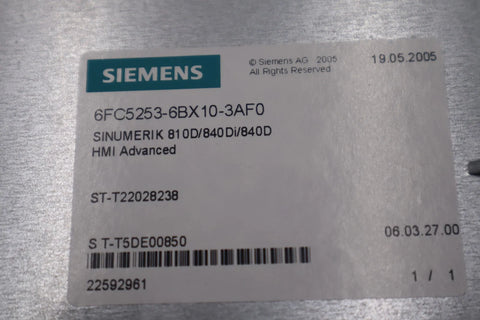 SIEMENS A5E00100846/FC5253-6BX10-3AF0