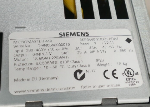 Siemens 6SE6440-2UD31-8DA1