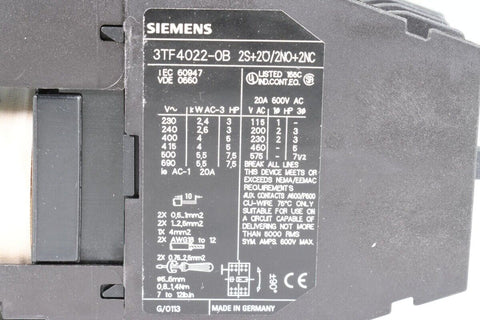 SIEMENS 3TF4022-0BB4