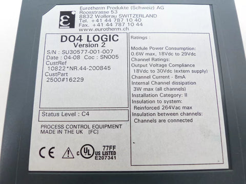 EUROTHERM DO4 LOGIC VER. 2