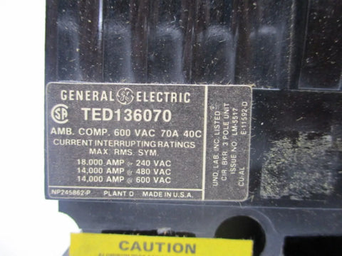 GENERAL ELECTRIC TED136070