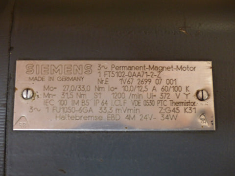 SIEMENS 1FT5102-0AA71-2-Z