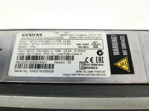 SIEMENS 6SL32230DE255AA1