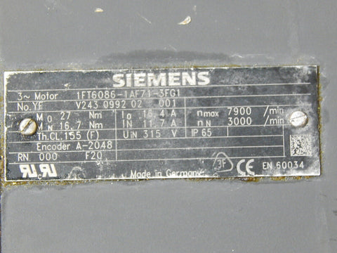 SIEMENS 1FT6086-1AF71-3FG1